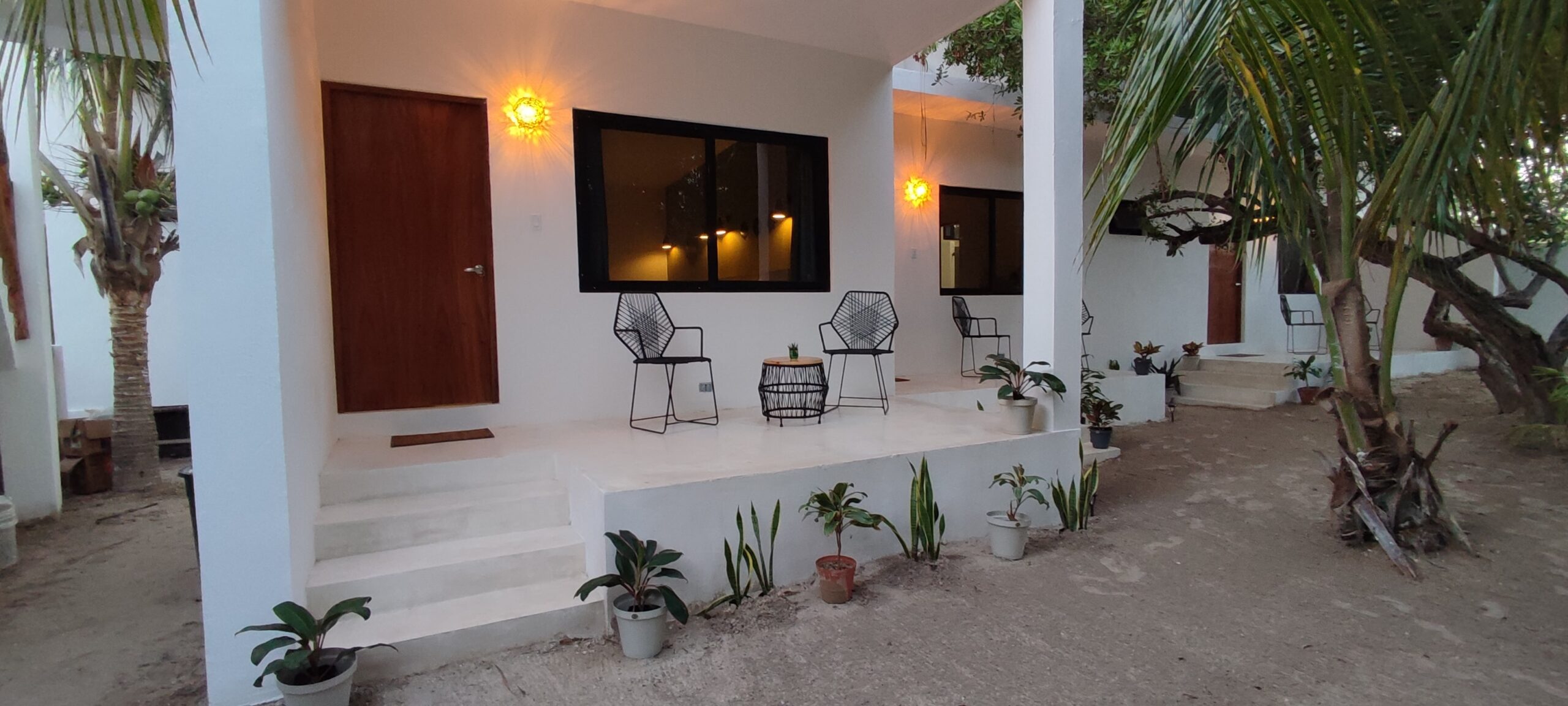 Holbox Hotel Valentina Casa 5 patio night